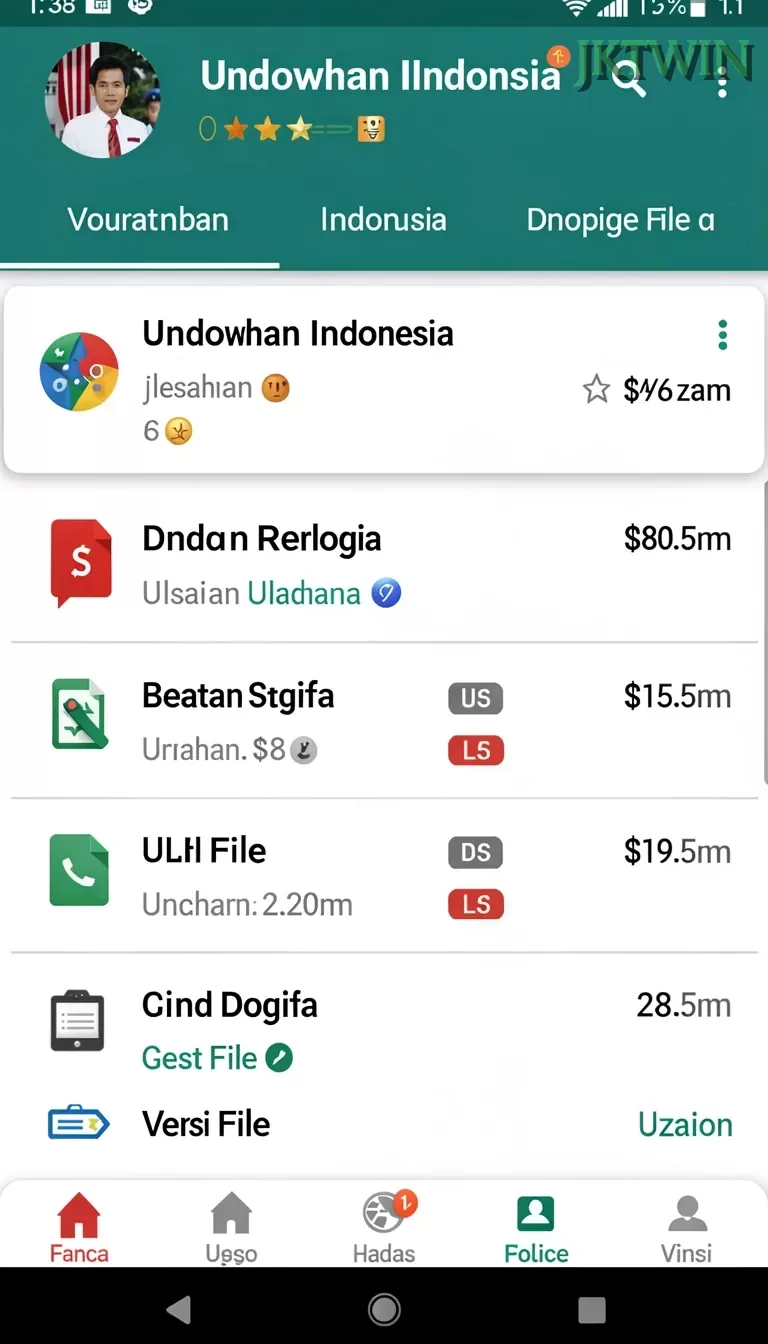 Cuplikan layar 98SPIN — halaman utama