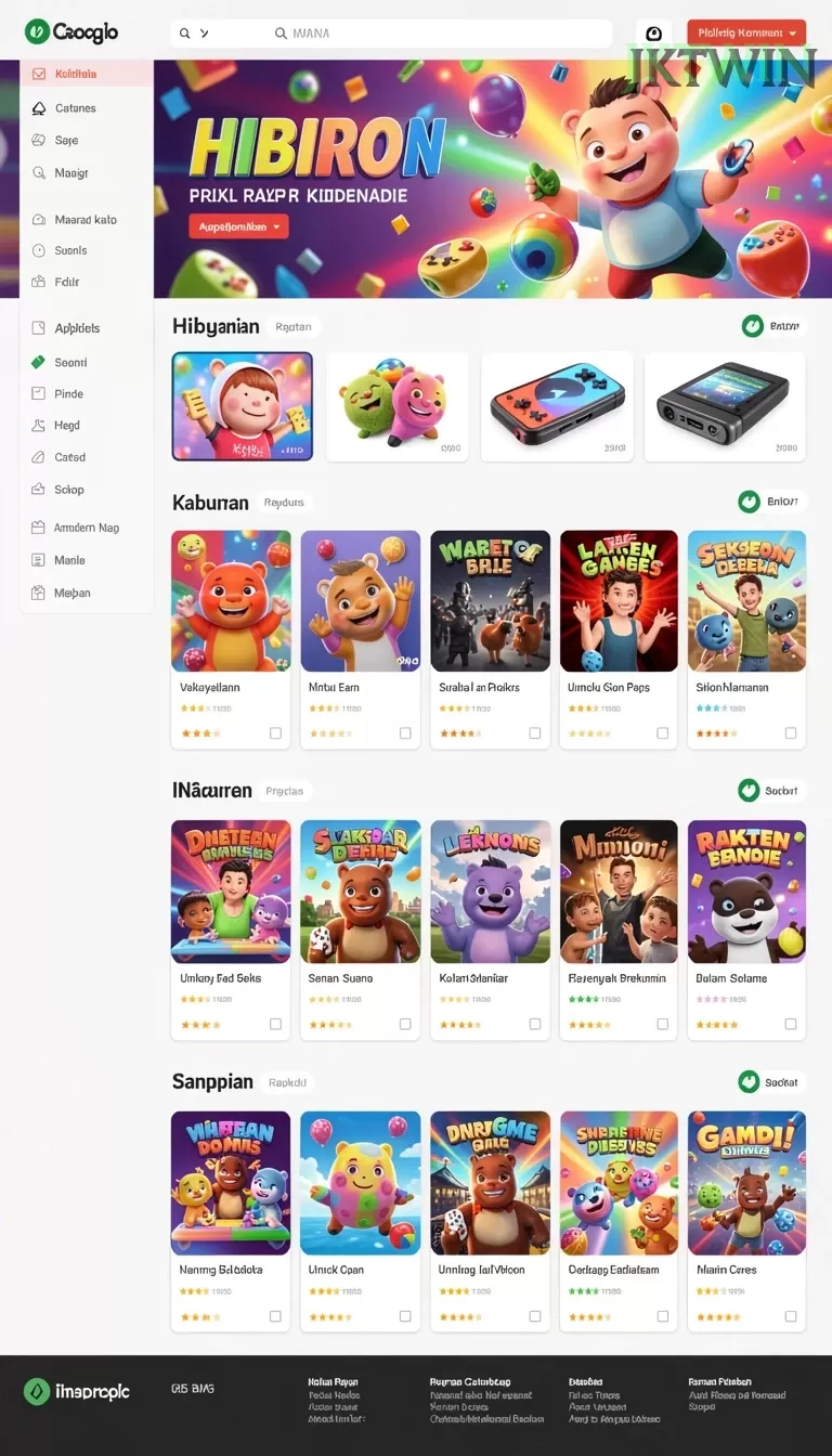 Cuplikan layar LEKJP — menu navigasi